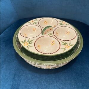 Temptations Ceramic Egg Poacher - Old World Green